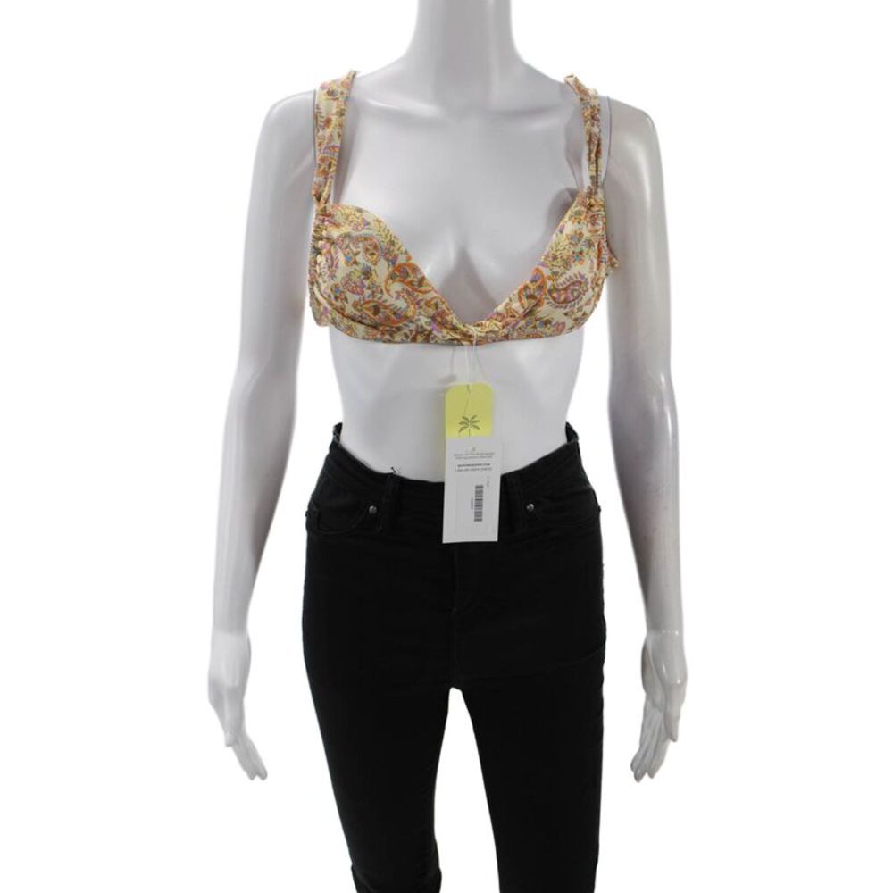 Bananhot Womens Shell Bikini Top - Paisley Boho Size M